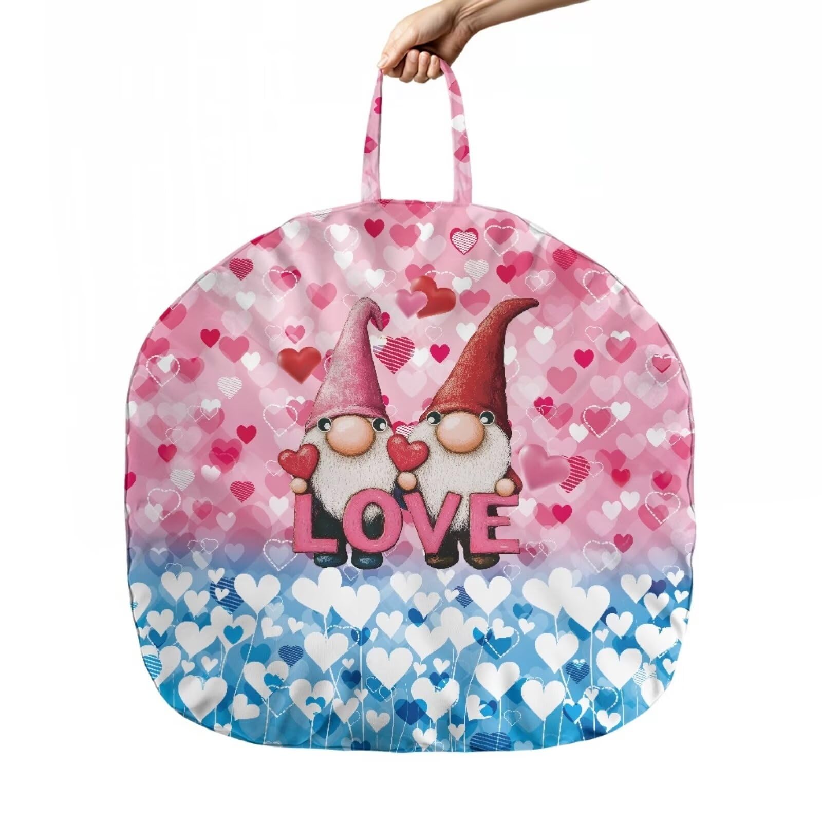 Maiyoinou Valentines Day Gnomes Newborn Lounger Cover for Newborn Lounger Pillow Breathable Ultra Soft Baby Lounger Pillow Covers with Zipper and Band(Lounger Pillow Not Included)