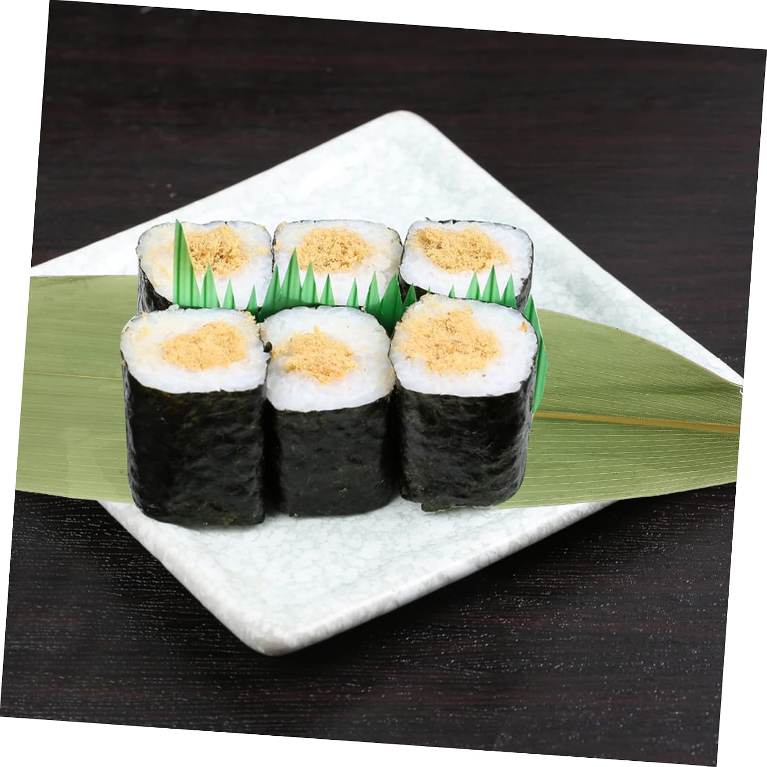 100pcs Bamboo Leaf Arrangement Sushi Decorative Grass Japanese Food Mat Sushi Platter Accessory