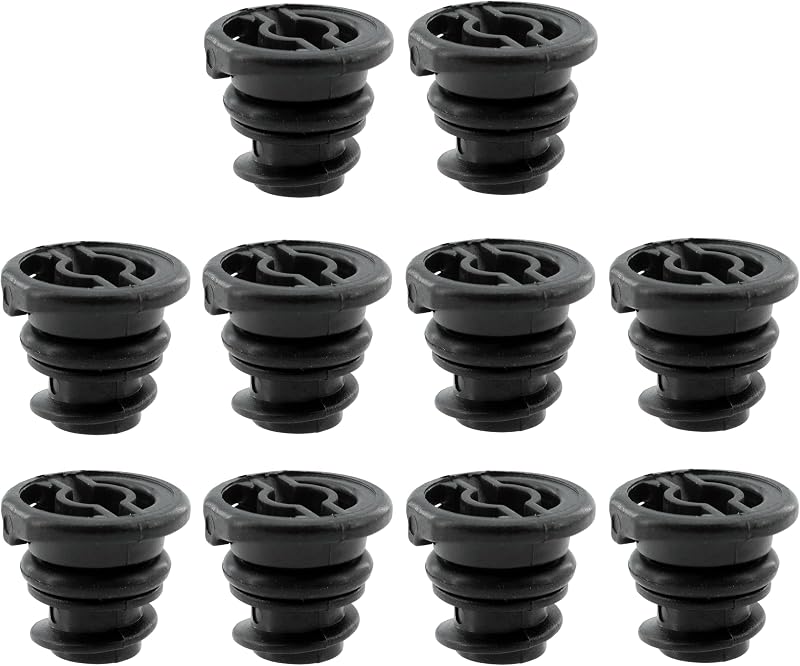Kit com 10 Tampas Plásticas do Cárter abczok para Audi Volkswagen Porsche – 14 mm x 22 mm