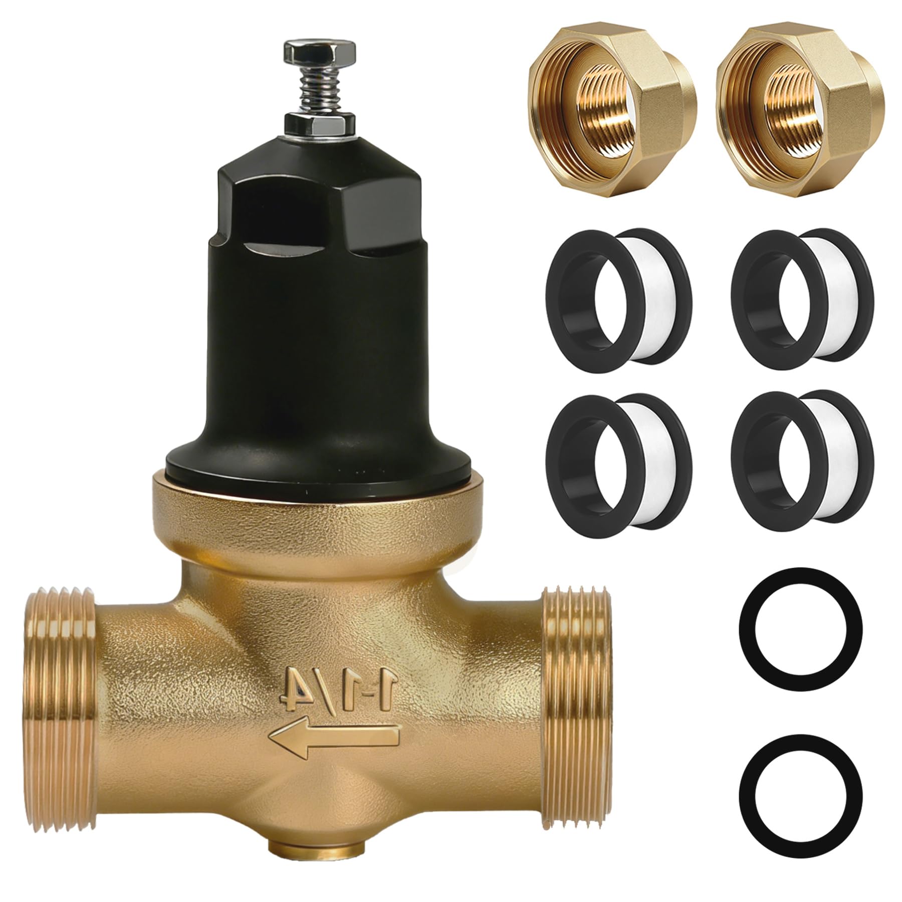 Photo 1 of 1-1/4 Inch 114-NR3XL Pressure Reducing Valve, with Double Internal Thread Pipe NPT Connection, Suitable for Zurn 1-1/4" NR3XLDULU Reducing Valves, Comes with Stainless Steel Screen and 2 gaskets
