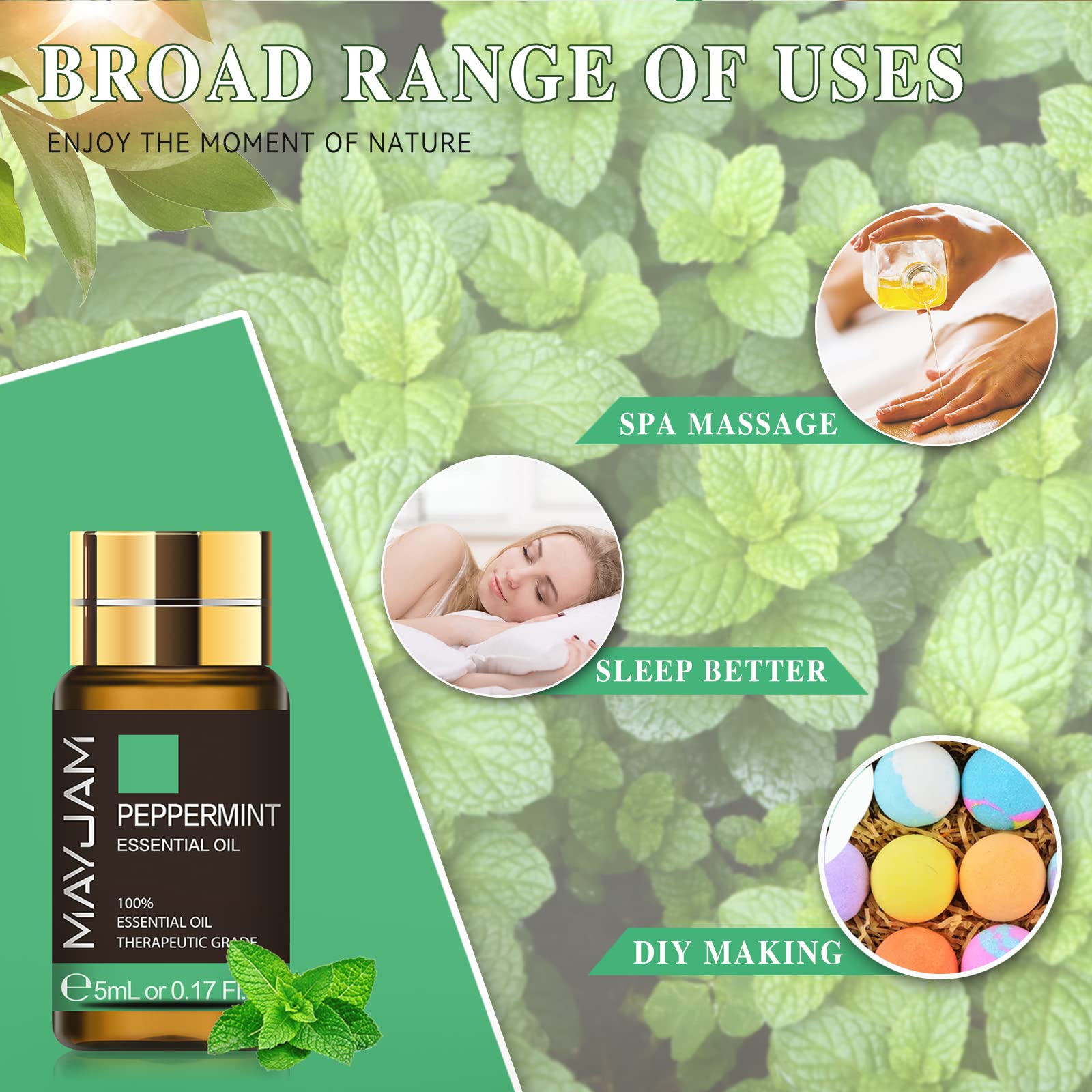 MAYJAM Kit Huiles Essentielles 35 x 5ml, Huile Essentielle pour Diffuseur, Naturelle Pure Huile de Lavande, Eucalyptus, Menthe Poivrée, Vanille, Citron, Rose, Citronnelle,Tee Tree, Santal, Cèdre