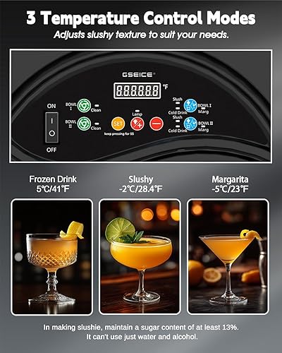 Miniatura 3 de Máquina de granizado comercial de 8 galones de acero inoxidable para granizados de bebidas, granizados de sidra, 110 V60 Hz, máquina de margarita