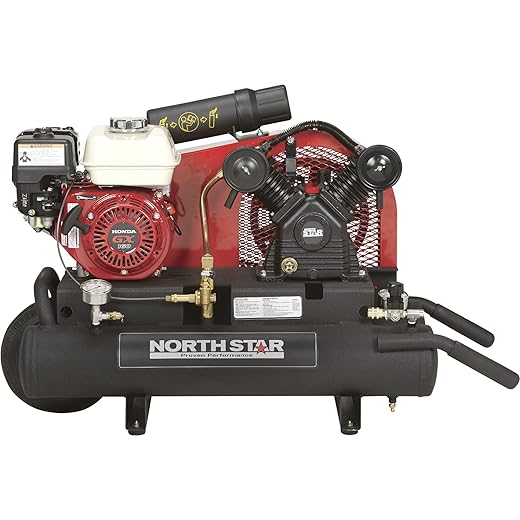 NorthStar Gas-Powered Air Compressor 8-Gal Twin Tank 13.7 CFM @ 90 PSI