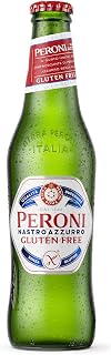 PERONI NASTRO AZZURRO Gluten-Free Beer 5.1% ABV - 24 x 33cl Bottles - Italy's Iconic Beer | Citrus Aromatic Notes | Clean Crisp Refreshing Finish | Endorsed by the Italian Coeliac Association