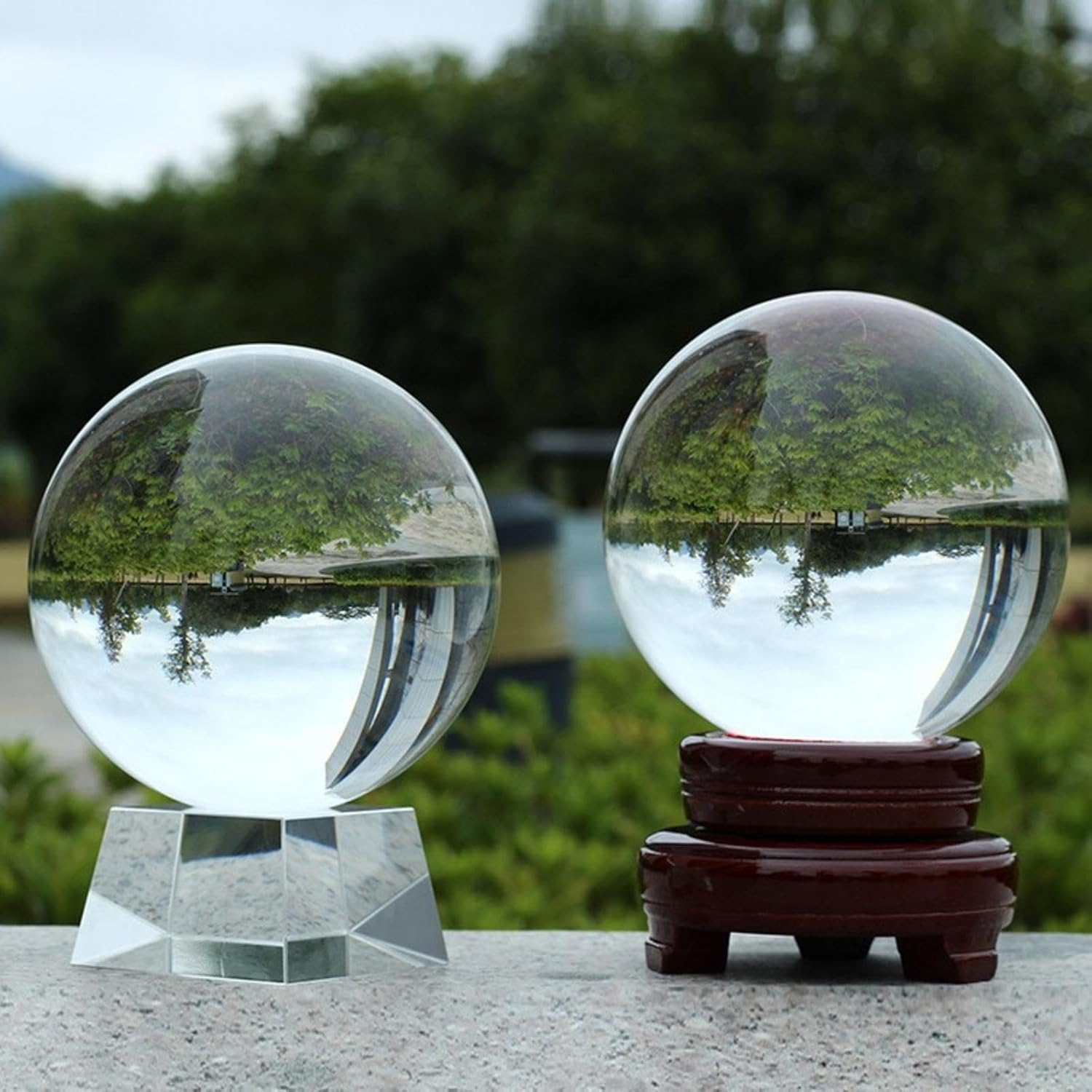 Large Crystal Ball Transparent Feng Shui Ball to Attract Wealth and Fortune Town House Decoration Living Room Office,A-8cm