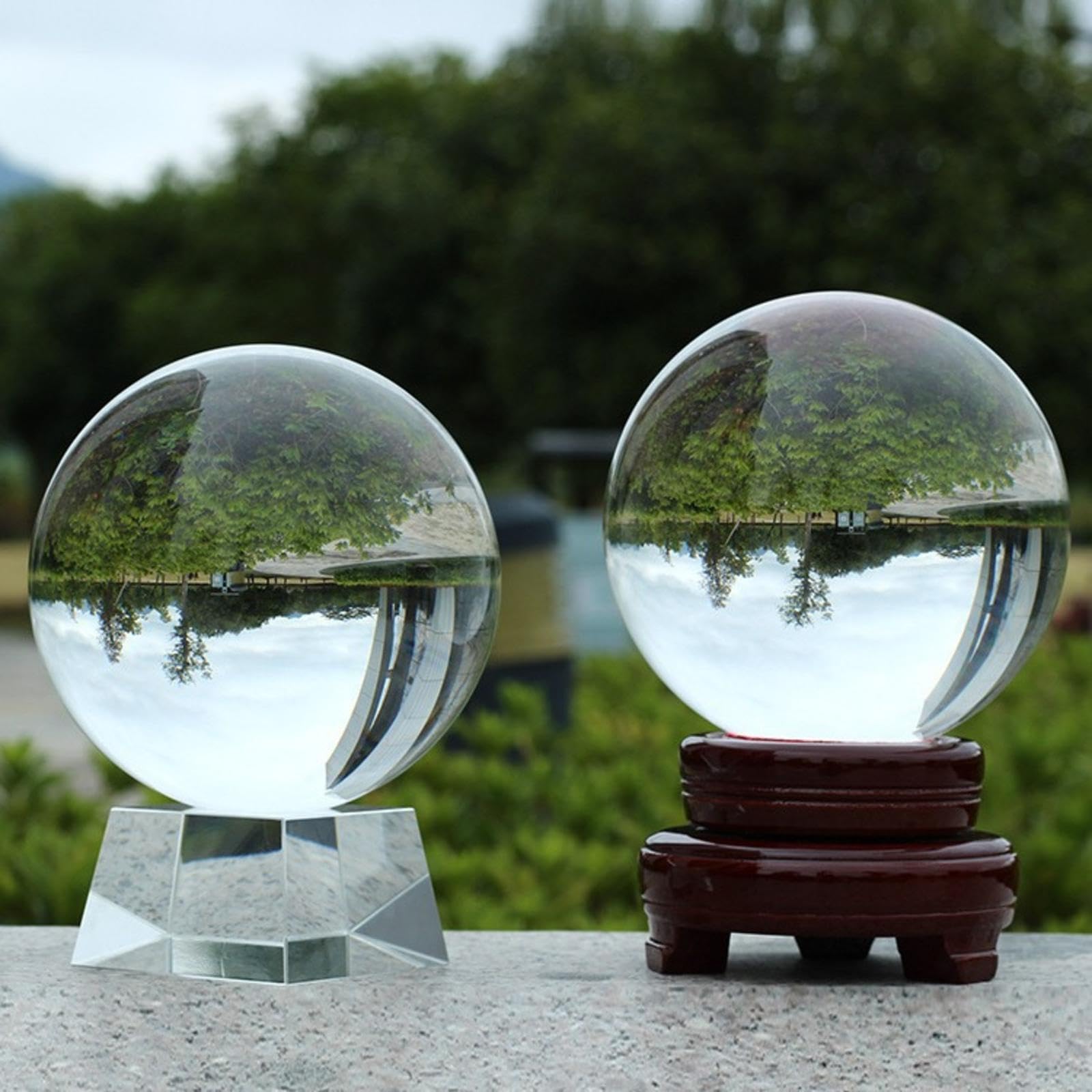 Grande Sfera di Cristallo Trasparente Feng Shui Ball for attrarre ricchezza e Fortuna Decorazione della casa di Città Soggiorno Ufficio(A,13cm)