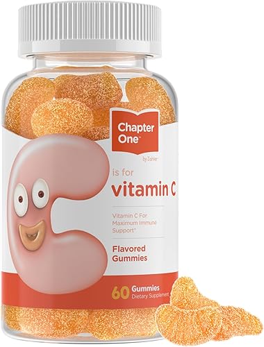 Zahler - Chapter One - Gomitas de vitamina C para adultos y niños, 125 mg (60 gomitas saborizadas) Gomitas masticables de vitaminas C Kosher
