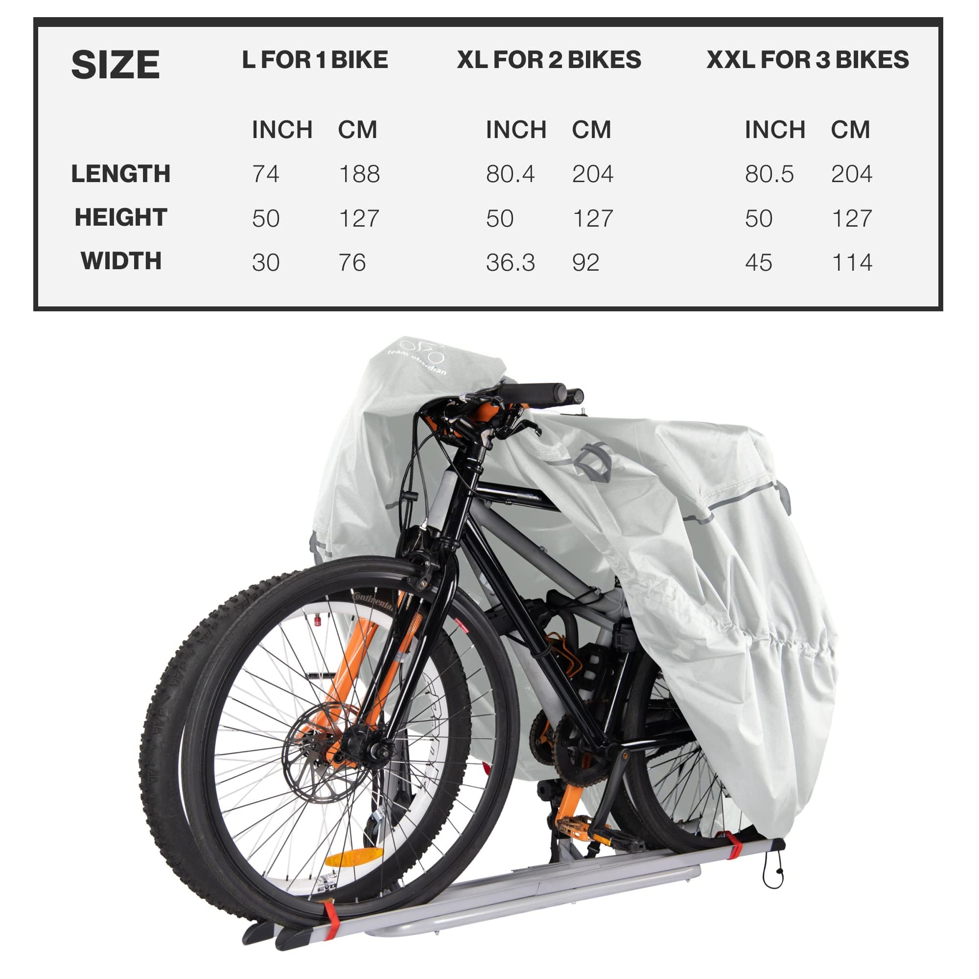 Housses De Vélo Team Obsidian – 600D Oxford Ripstop, Imperméable, Anti-UV, Tailles L/XL/XXL, Transport Ou Stockage