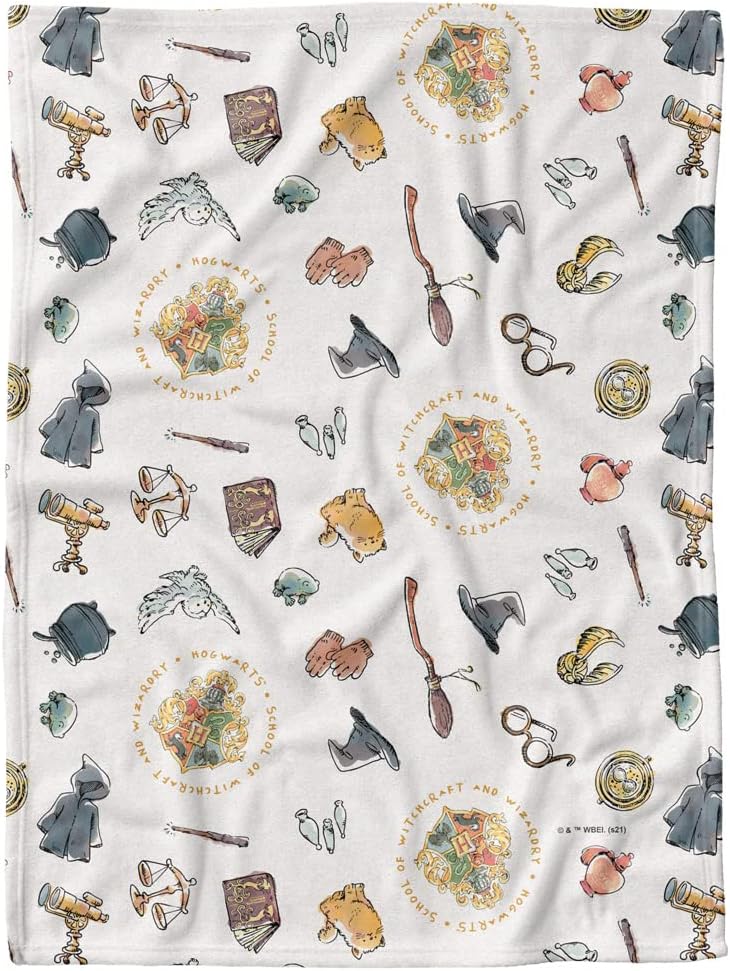 Harry Potter Lightweight Baby Blanket, 30"X40", Whimsical Icons Unisex for Infants Girls & Boys - Image 4