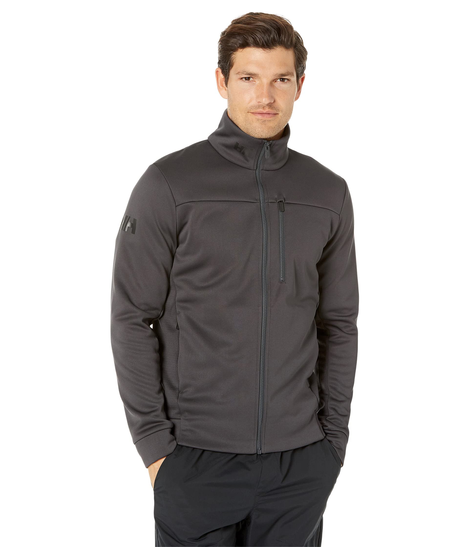 Helly Hansen Mens Crew Fleece Jacket, 2XL, Ebony