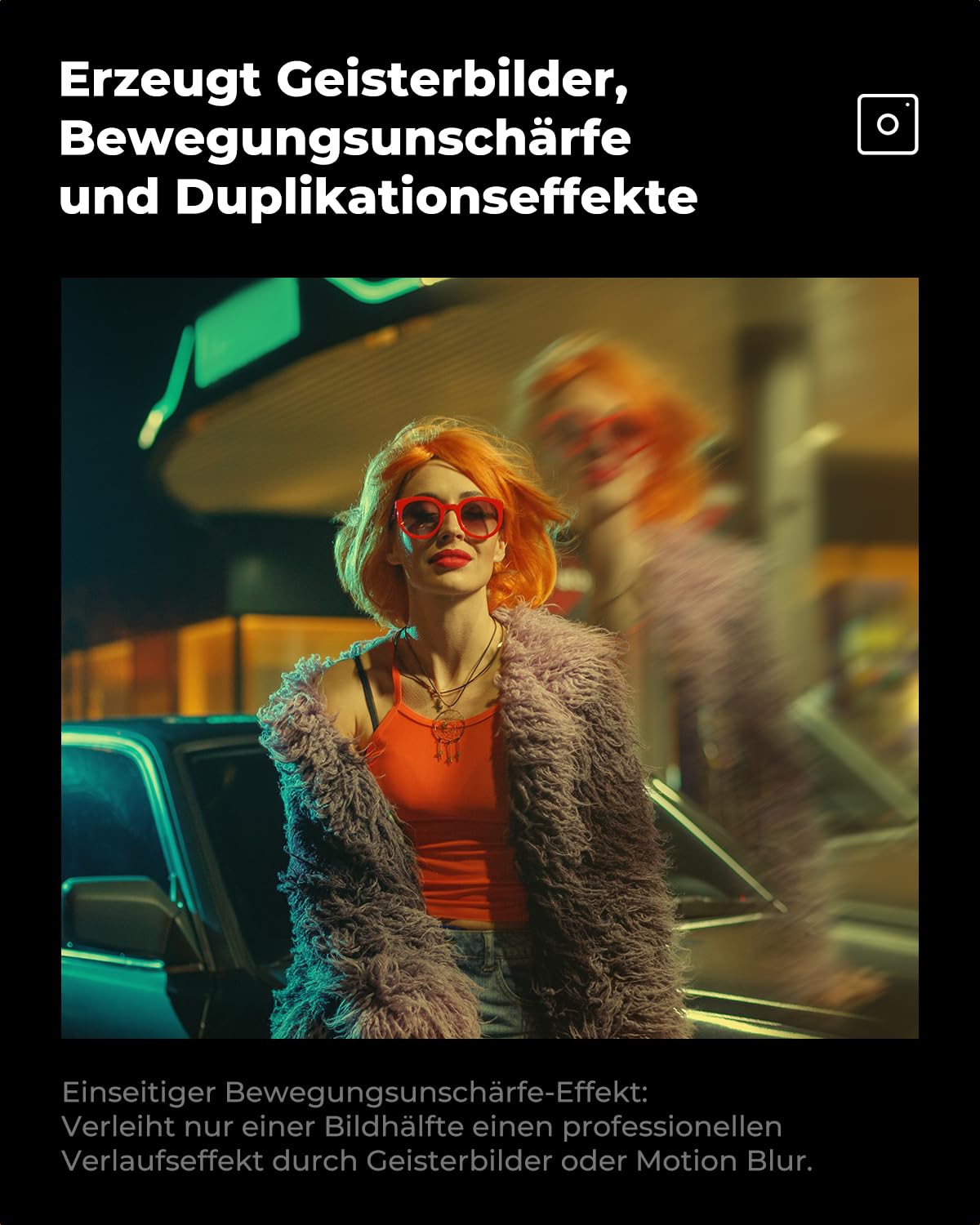 K&F CONCEPT 82mm Einzelbewegungsunschärfe-Effektfilter Optisches Glasprisma Spezialeffekt-Kameraobjektivfilter (Nano-B Serie)
