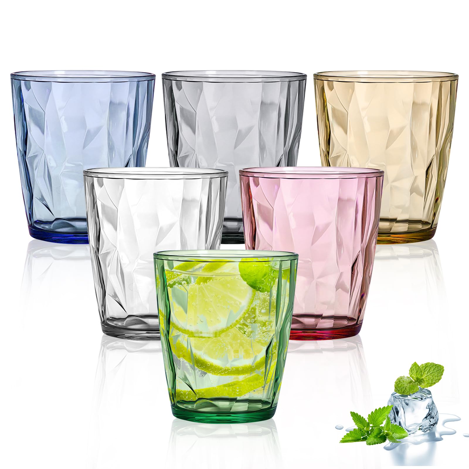 Set 6 Bicchieri Acqua In Vetro Rosa - Modello Corinto, Capacità 300 Ml - Foto 7