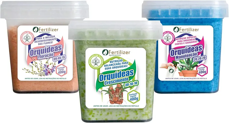 Adubo para Orquídea Kit com 3 potes