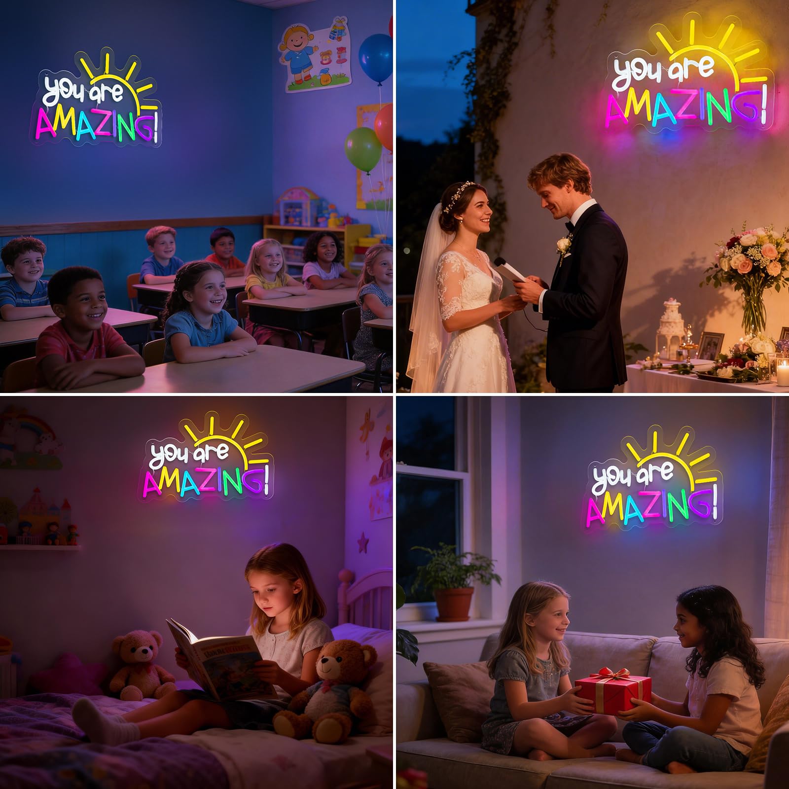 You Are Amazing neonowy znak, klasa neonowe znaki do dekoracji ścian, ściemniany znak świetlny LED USB do sypialni, klasy, domu, baru, przedszkola, na ślub, urodziny, przyjęcie, prezenty