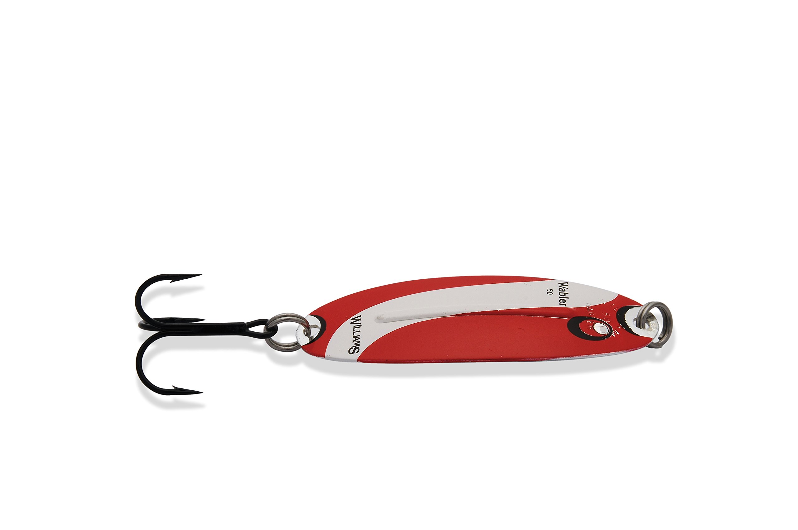 Williams Wabler 2-5/8-Inch Fishing Lure, Red and White/Silver Back, Spoons