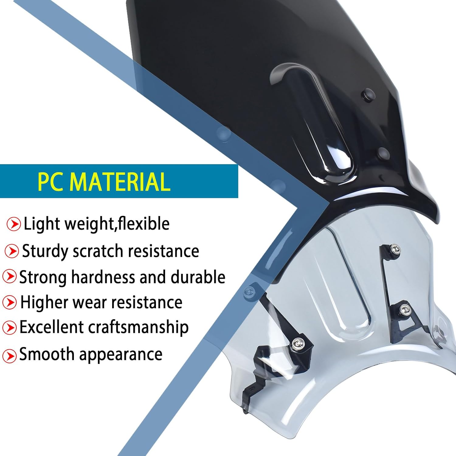 Windshield Compatible with Ho-n-da CB125R CB250R CB300R 2018-2023 Double Bubble WindScreen Motorcycle Accessories Front Fairing Deflector Visor Viser (Light Smoke)