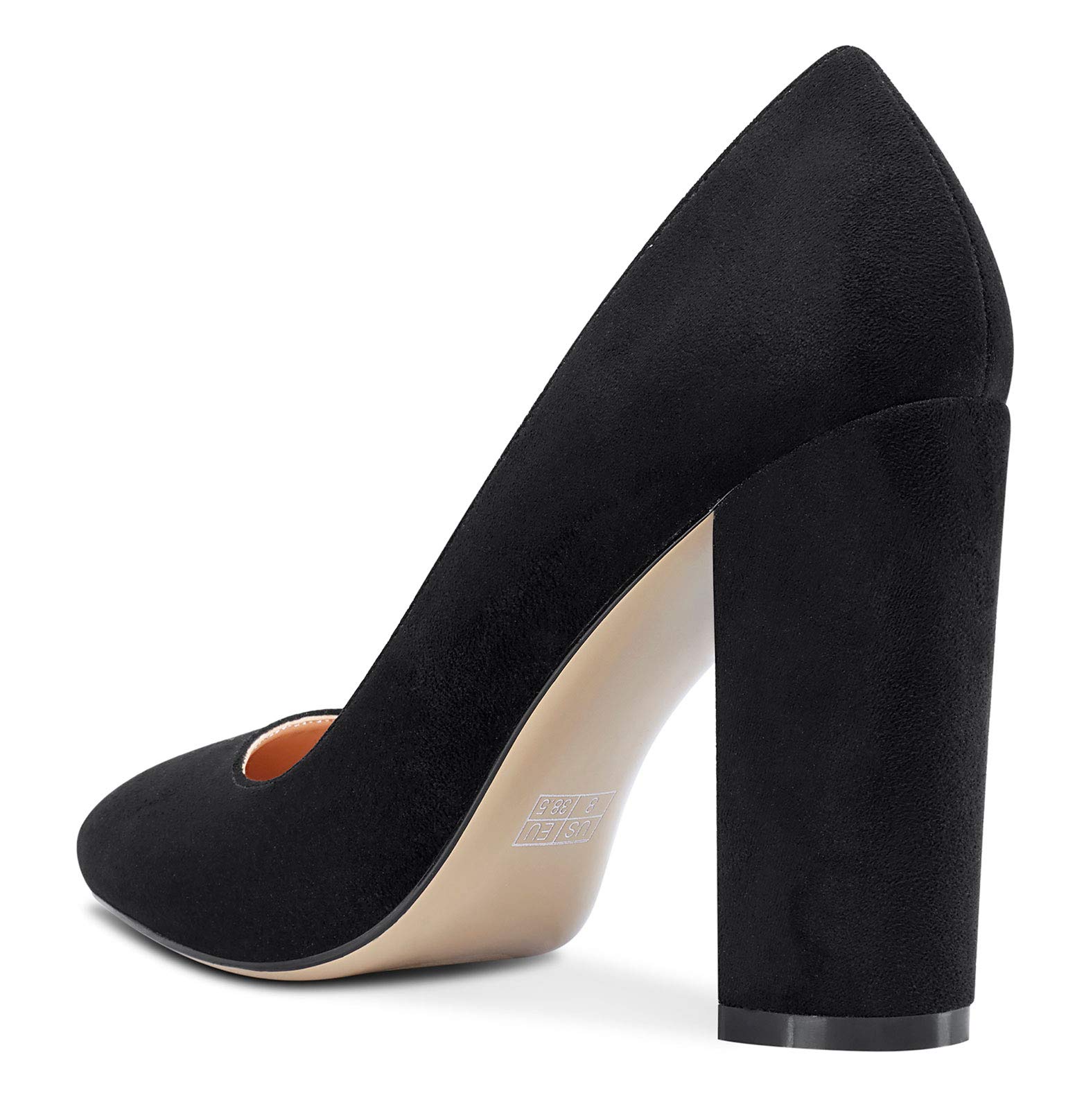 Castamere Escarpins Femme Mode Bout Ronde Bloc Talons Hauts 10CM High Heels