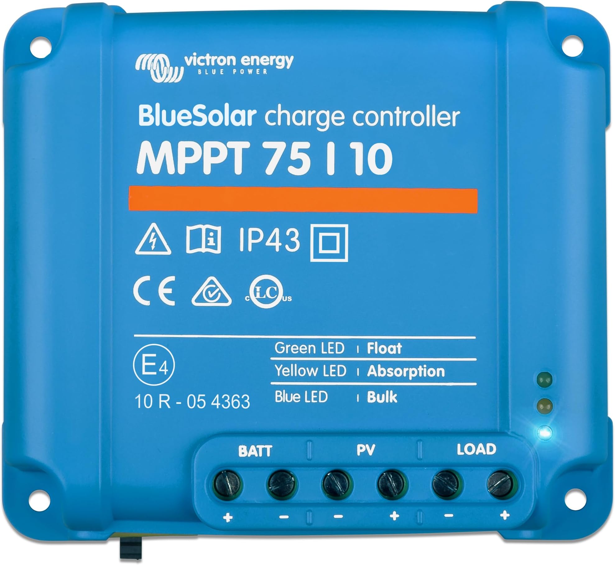 Victron Energy BlueSolar MPPT Solar Charge Controller 75V, 10A, 12/24V