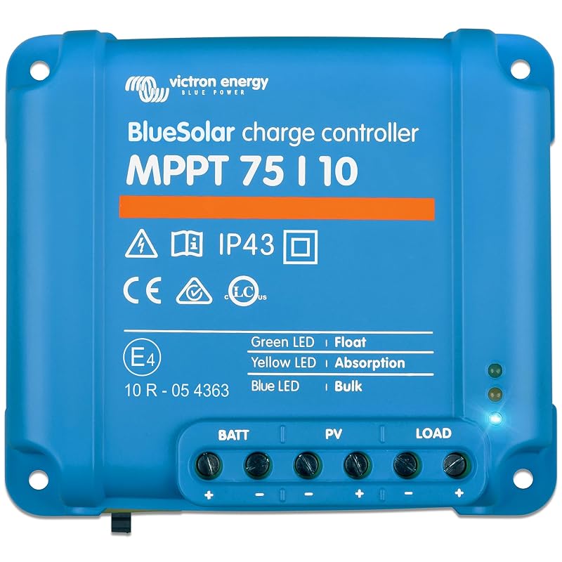 Controlador de Carga Solar Victron Energy BlueSolar MPPT 75 V 10 A para Sistemas 12/24 V