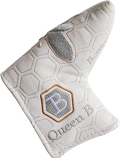 Fundas Palos De Golf Funda for Cabeza de Putter de Golf B, Color Blanco y Negro Funda Driver Golf(Cream White)