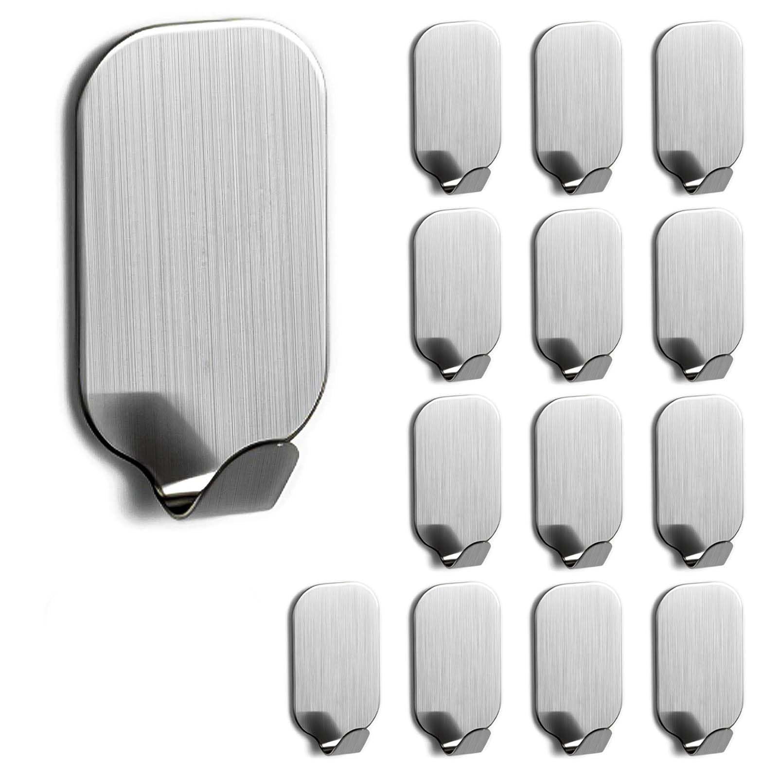 12 PCS Self Adhesive Wall Hooks, Wall Hooks for Hanging Strong 5kg, Multipurpose Sticky Wall Hooks for Bathroom Kitchen Organisation, Wall Stick Hook Set of 12 Pieces-image-18