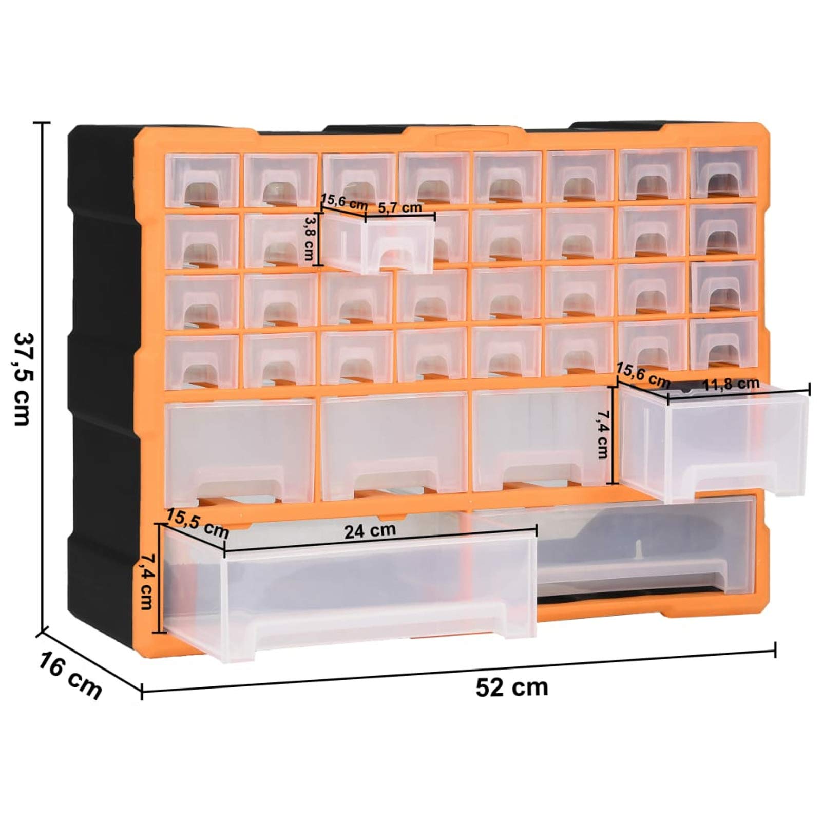 Mobile Contenitore con 40 Cassetti 52x16x37,5 cm,Articoli di ferramenta,Accessori ferramenta,Conservazione/ordine attrezzi,Cassette degli attrezzi(SPU:147577)
