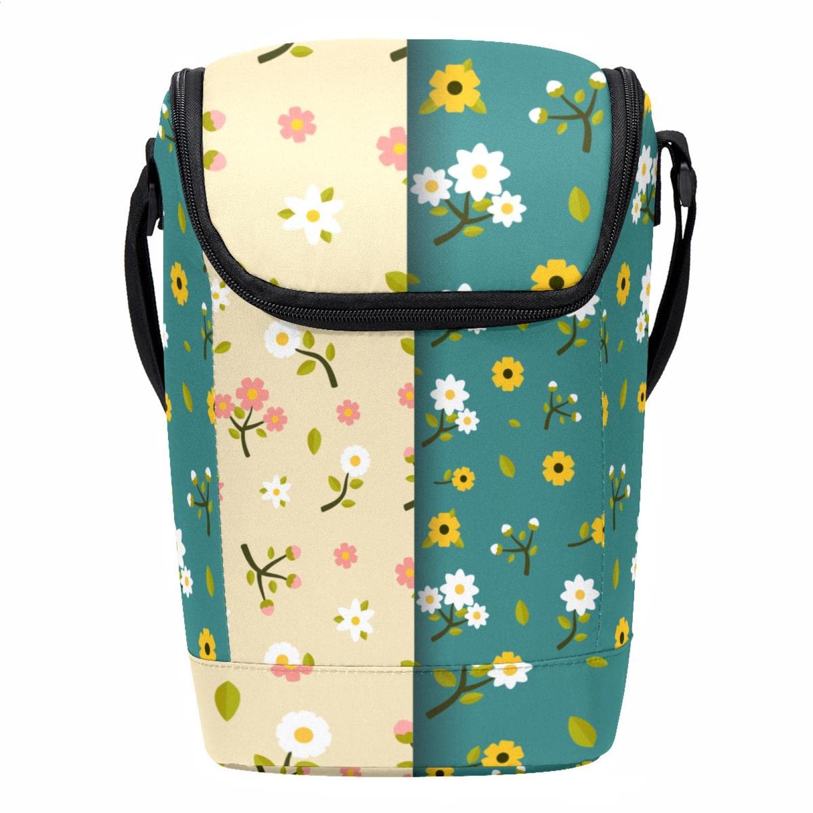 Bolsa de almuerzo para hombres y mujeres lonchera floral de oficina