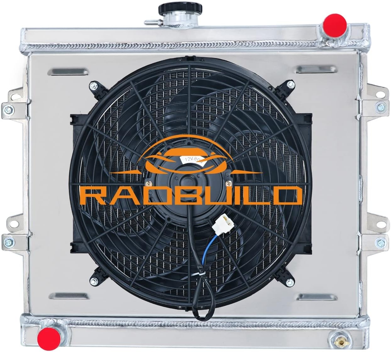 3 Row Aluminum Radiator + Shroud + Fan + Relay Fit 84-95 Toyota 4Runner/Pickup 2.4L L4 GAS/DIESE