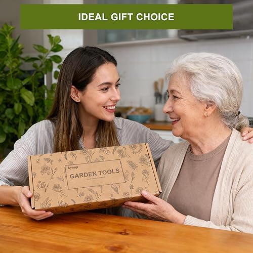 Miniatura 6 de Kynup Herramientas de jardinería, juego de herramientas de jardín, 9 piezas, kit de herramientas de jardinería con cultivadores, herramienta de mano