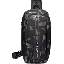 OZUKO Men Chest Crossbody Bags Waterproof Sports Shoulder Fashion Usb Multifunctional Sling Bag