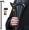 Wooden Walking Cane for Men and Women, Handmade, Support up to 500 lbs Canes for Seniors,Ergonomic, Natural Solid Wood High-end Derby Cane Suitable for Gift Giving