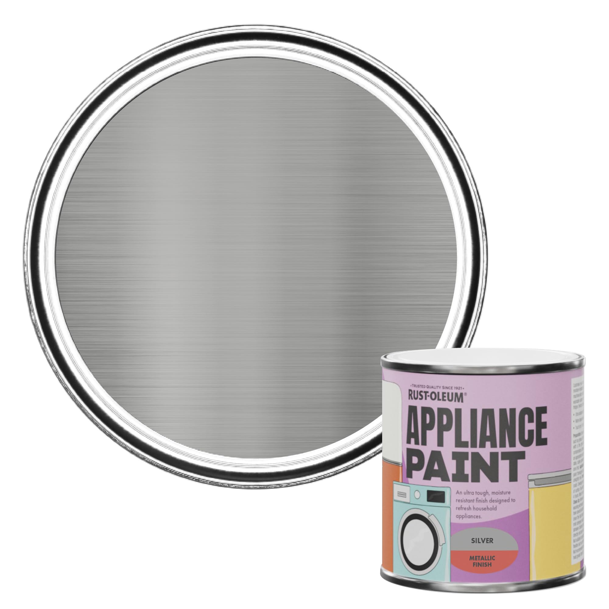 Rust-Oleum Appliance Paint in Metallic Finish - Silver 250ml