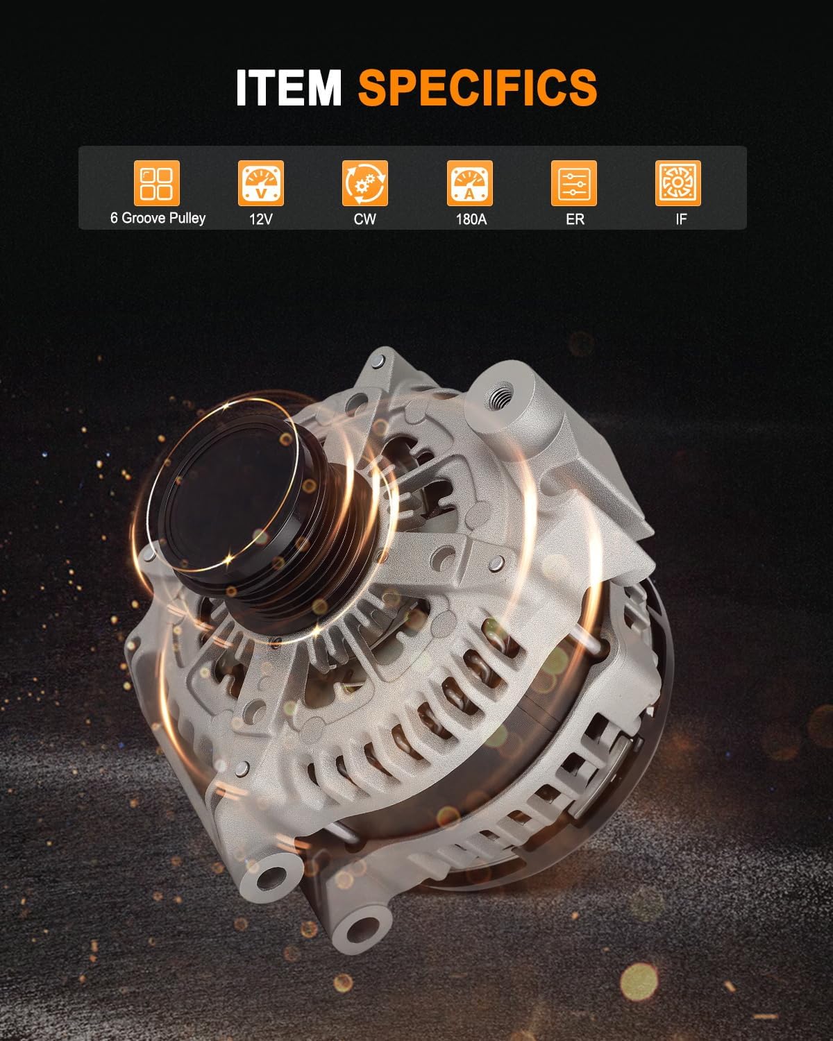 ASAPE 11792 High Output Replacement New Alternator Fit for 2014-2020 for Ram ProMaster 1500 3.6L 2014-2020 for Ram ProMaster 2500 3.6L 2014-2020 for Ram ProMaster 3500 3.6L
