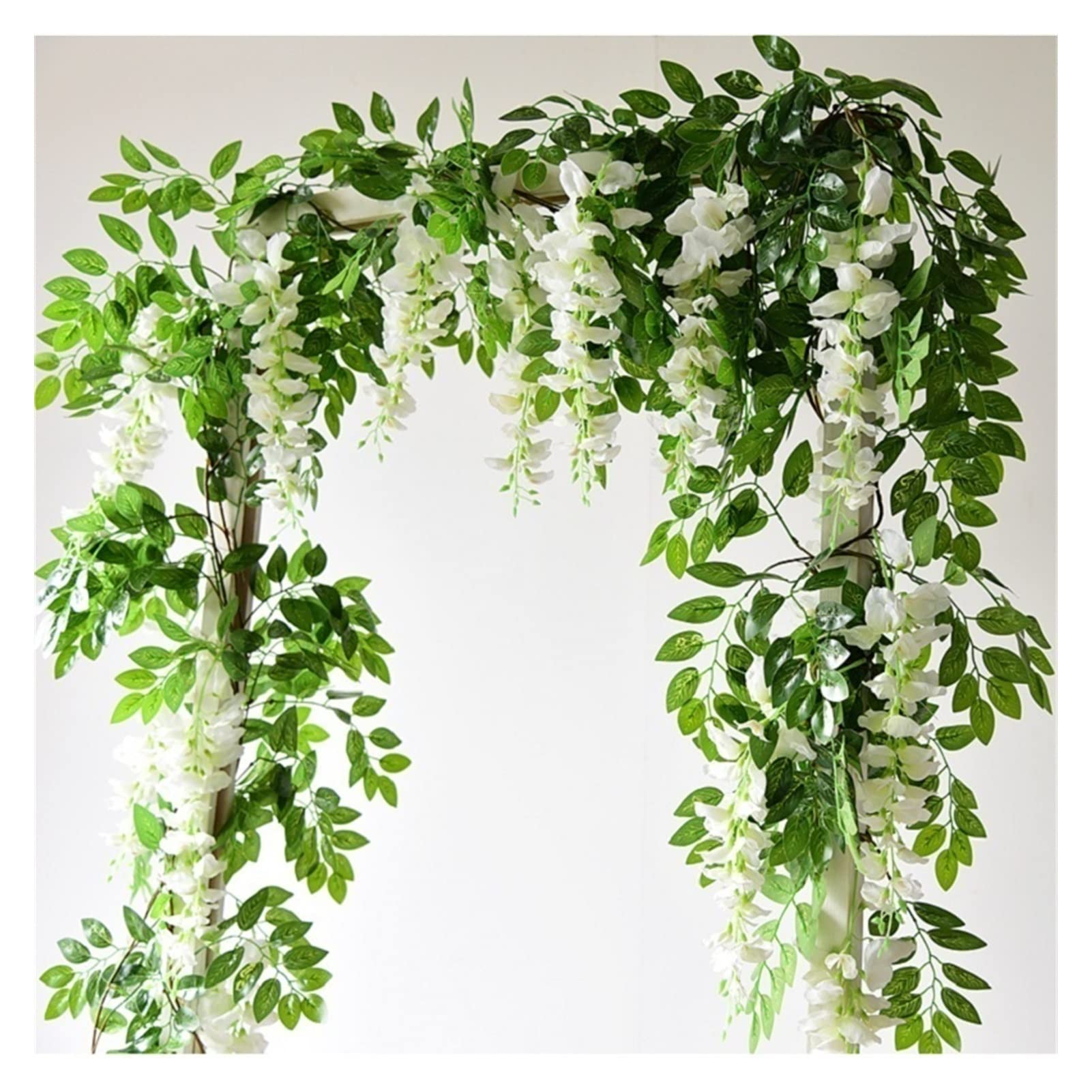 Efeublumen, künstliche Pflanze, Rankengirlande für Zimmer, Garten, Hochzeitsbogen, Blumendekor (Farbe: rosarote Glyzinie)