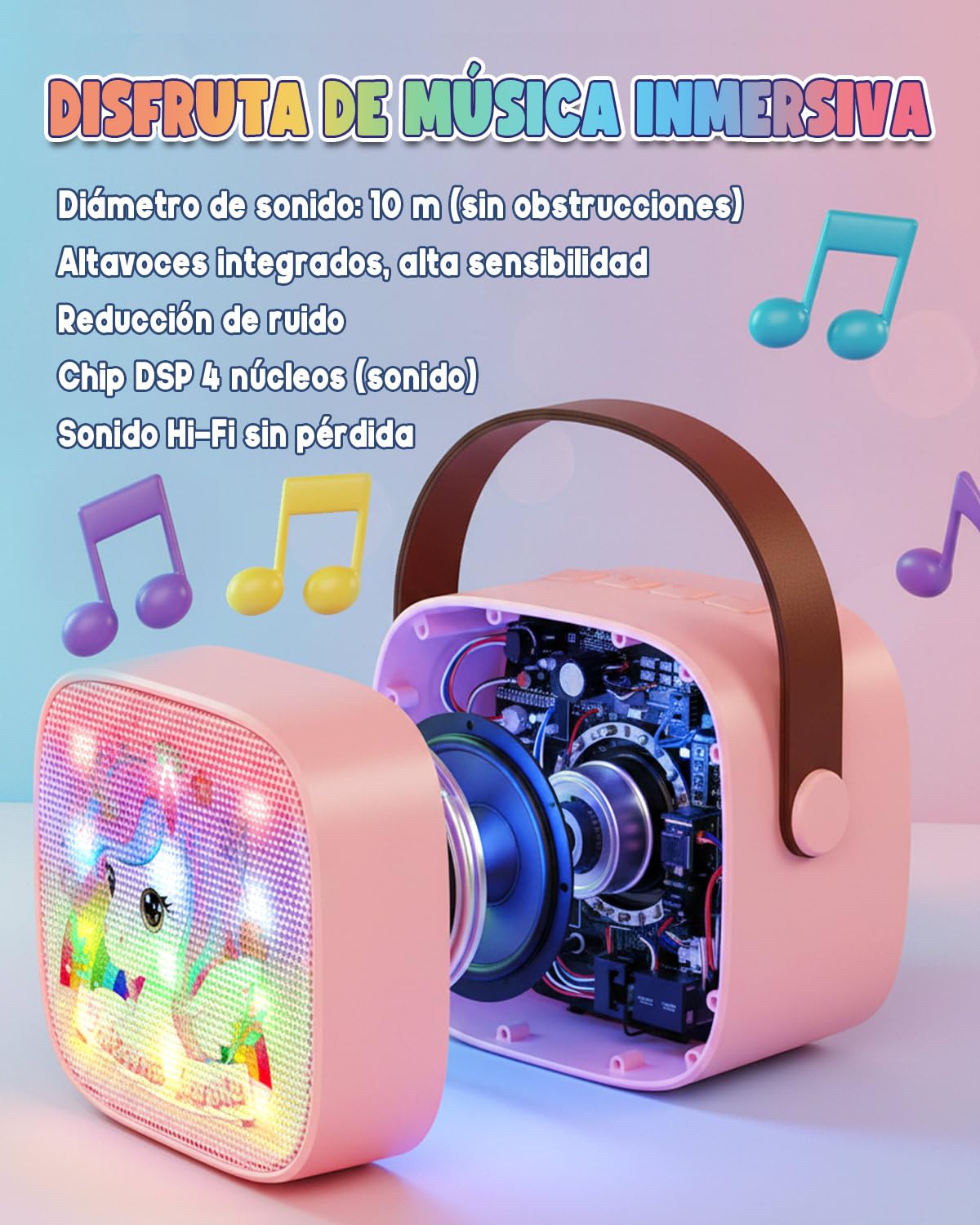 Karaoke Infantil Con 2 Micrófonos Inalámbricos Y Luces LED: La Fiesta De Canto Para Niñas Y Karaoke Infantil Con 2 Micrófonos Inalámbricos Y Luces LED: La Fiesta De Canto Para Niñas Y