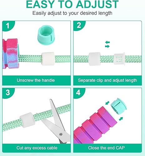 Miniatura 4 de Cuerda de saltar para mujeres y hombres, jumprope de fitness para mujeres, entrenamiento, cuerda de saltar ajustable para adultos