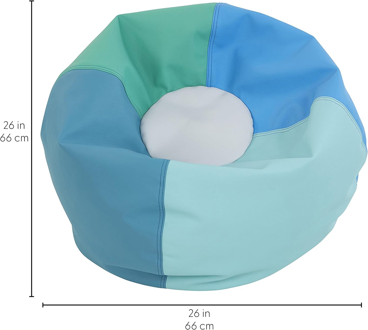 FDP SoftScape Classic 26" Junior Bean Bag Chair, Furniture for Kids, Perfect for Reading, Playing Video Games or Relaxing, Alternative Seating for Classrooms, Daycares, Libraries, Home - Contemporary