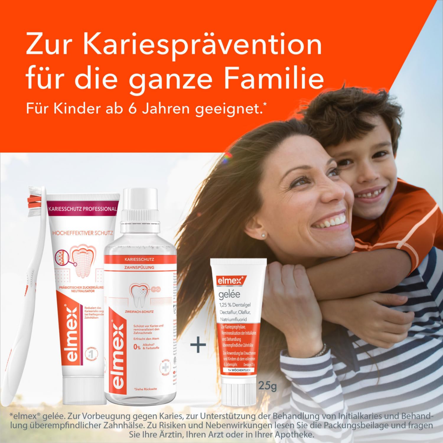 Multipack Set mit Fluorid Zahngel [6x25g] elmex gelee – Intensiver Kariesschutz & Zahnschmelz-Stärkung