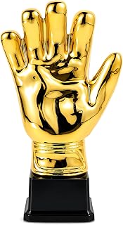 BESPORTBLE Gold Soccer Glove Trophy Plastic Award for Goalkeeper Football Competitions School Matches Amateur Leagues Celebrations