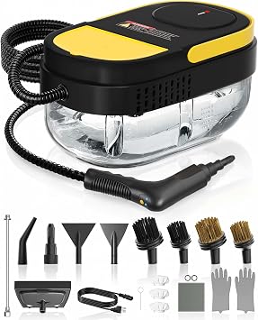 40% off: Gautye Steam Cleaner, 3 Level Adjustable Handle with 15 Accessories