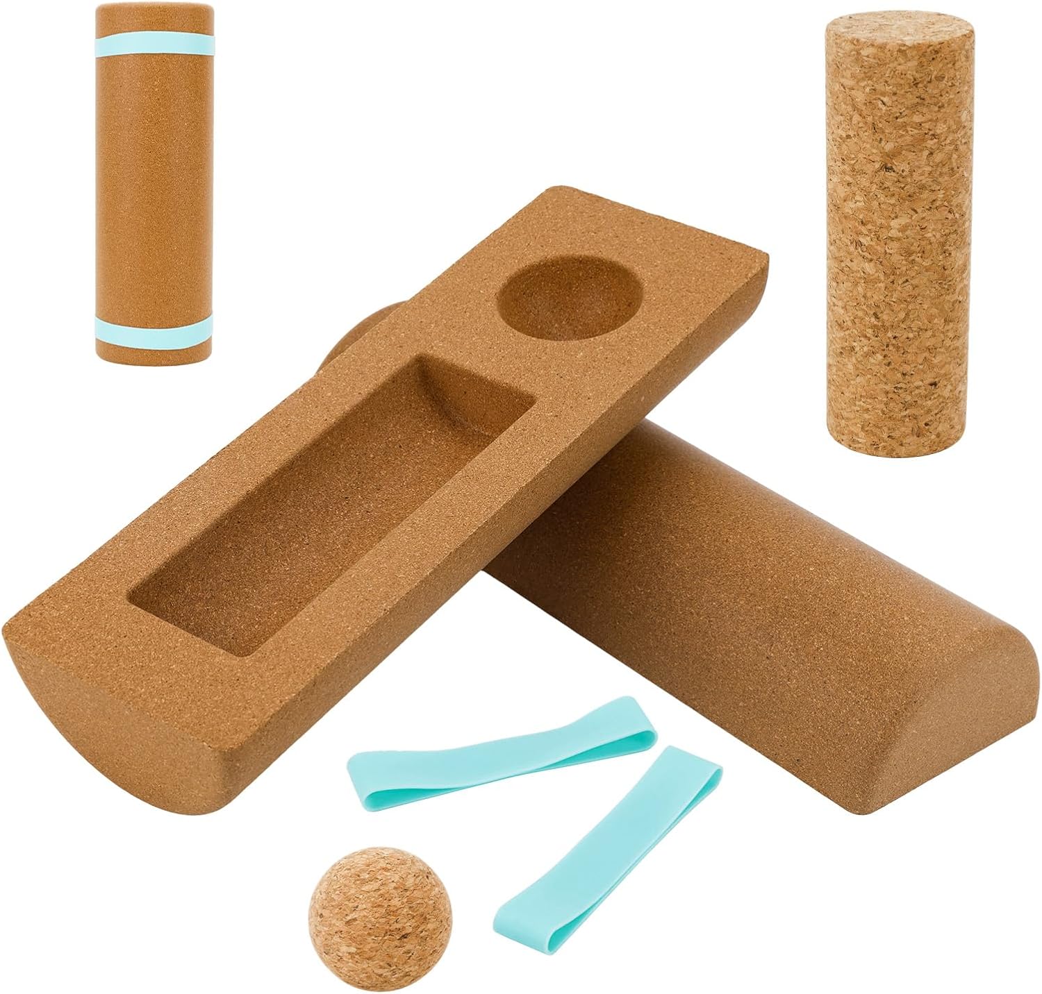 Cork Balance Board Foot Strengthener, Natural Cork Balance Board Ankle Stability Trainer for Foot Function Training Enhance Joint Stability Improve Body Posture