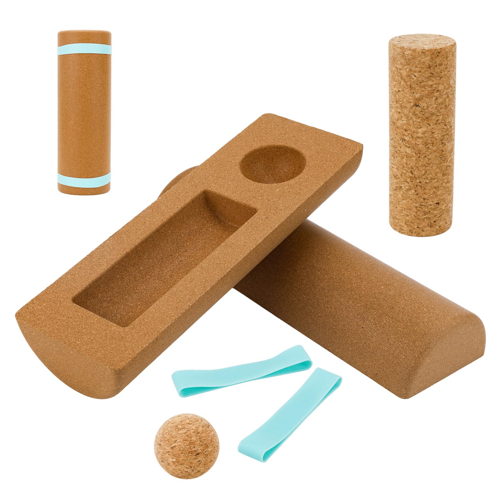 Cork Balance Board Foot Strengthener, Natural Cork Balance Board Ankle Stability Trainer for Foot Function Training Enhance Joint Stability Improve Body Posture
