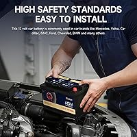 Vista 5 de AGM Battery BCI Group 49 Car Battery-12V 95AH H8 Size 49 Automotive Battery, 12V Start-Stop AGM Car Batteries, 900CCA, 160RC, Deep Cycle