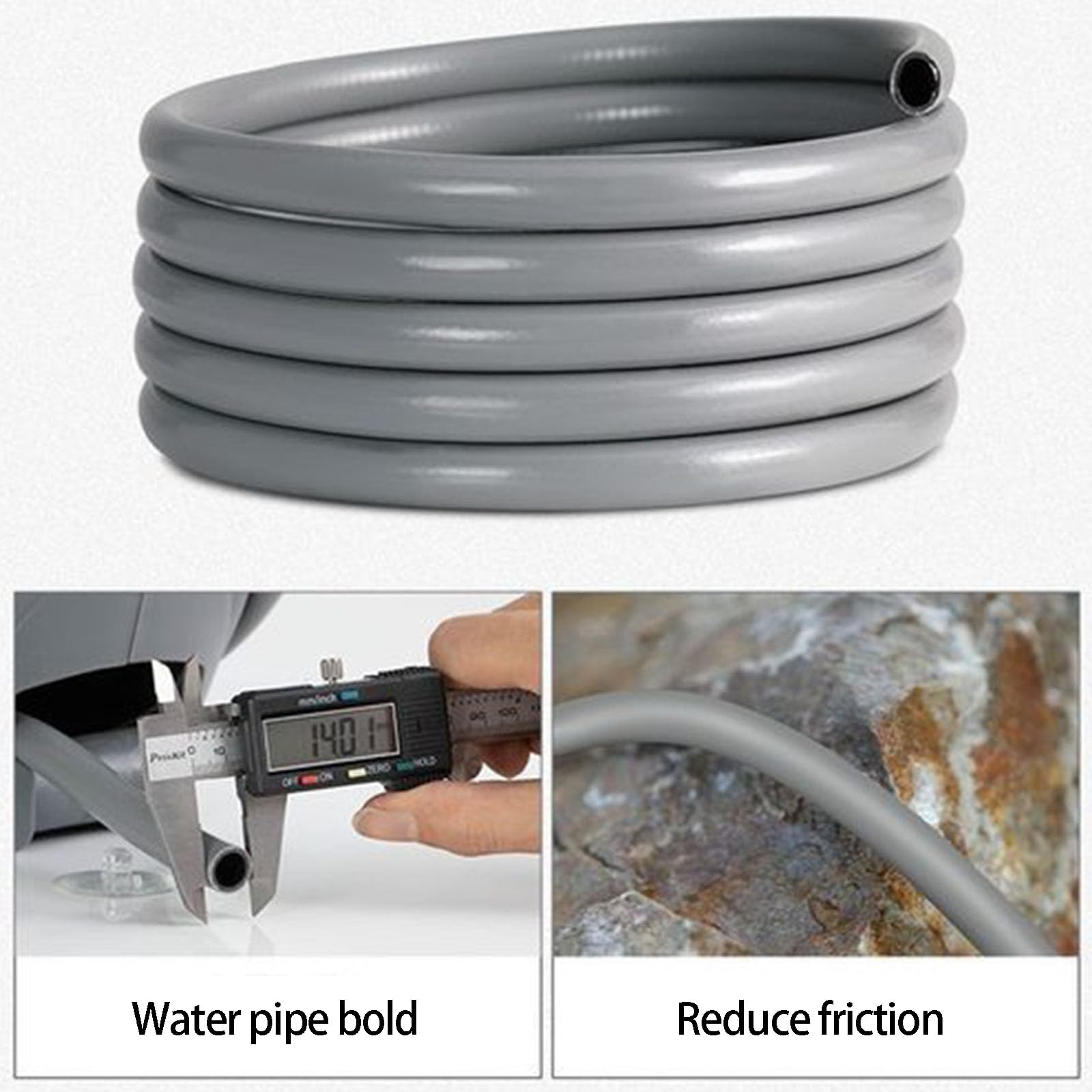 Robusto tubo dell'acqua lungo 12 m, largo 14 mm, ideale per esterni e irrigazione di fiori per giardinaggio