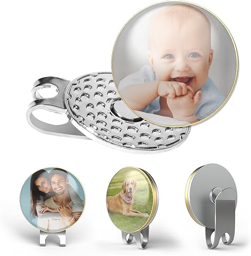 Miniatura 1 de Marcador de pelota de golf personalizado clip magnético personalizado para sombrero de pelota de golf con imagen personalizada para amantes de la