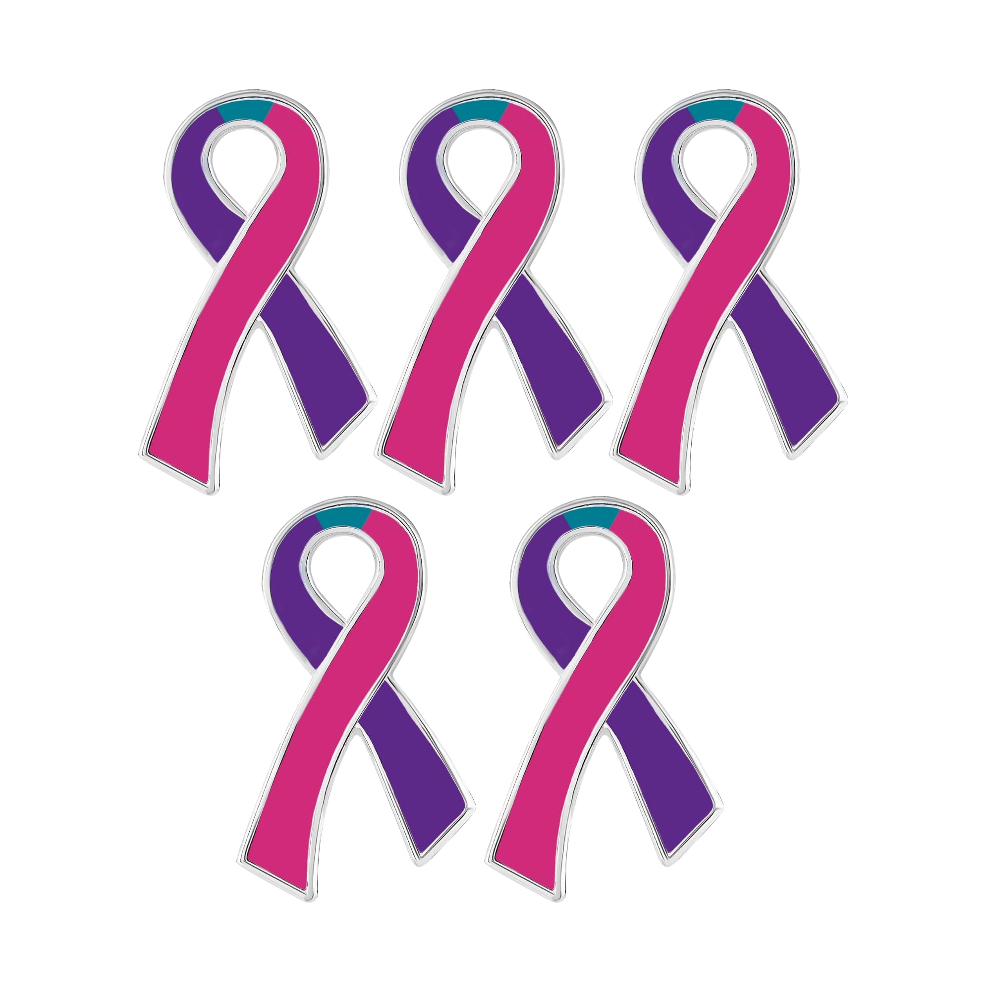 Ribbon Pins 1/5/25/100 for Cancer &amp; Disease Awareness - Various Causes - Bulk Quantities Available for Support Groups and Fundraising