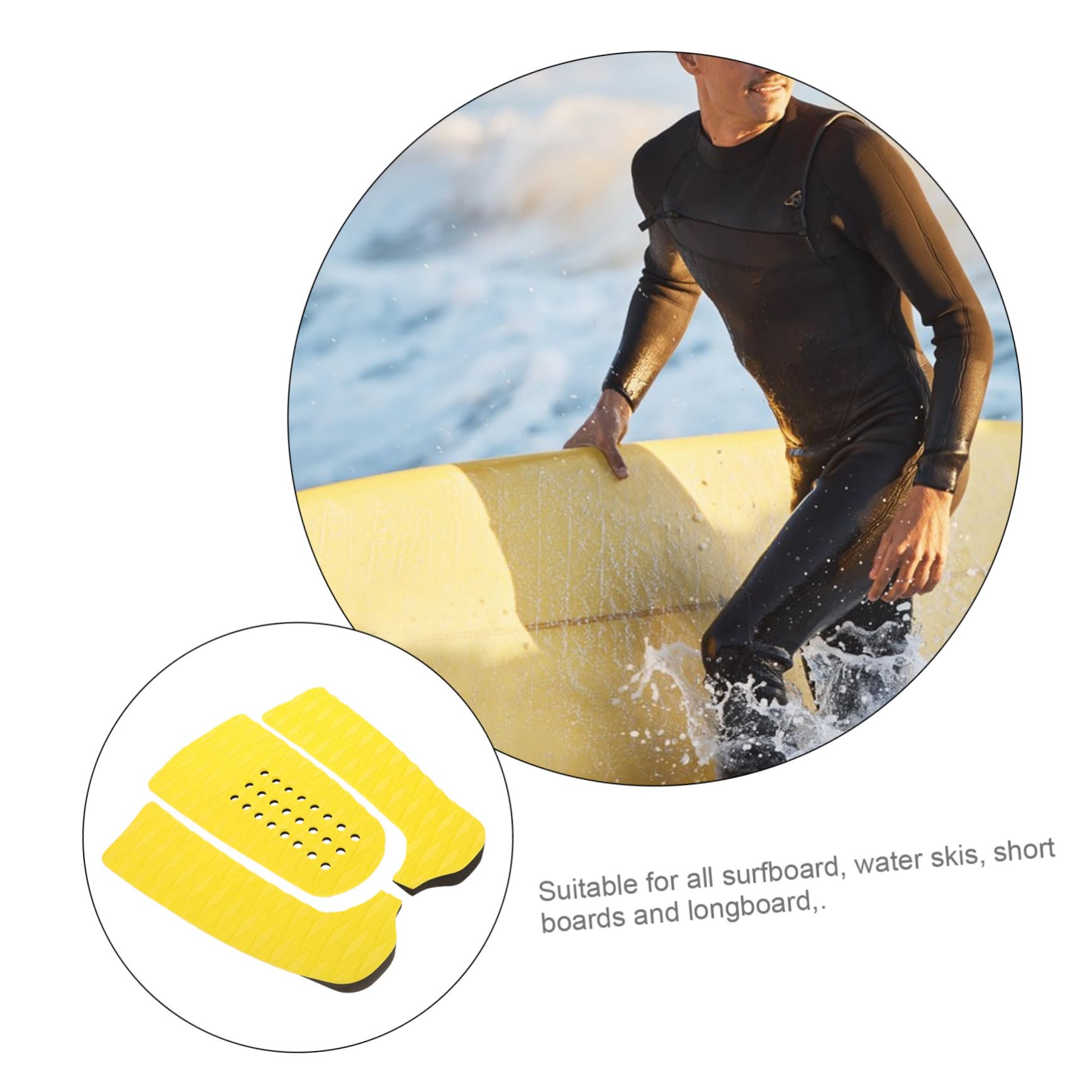 Sosoport 5 Juegos De Accesorios para Tablas De Surf Almohadillas Antideslizantes para Tablas De Surf Almohadillas Antideslizantes para Tablas De Surf Almohadillas Adhesivas para Tablas