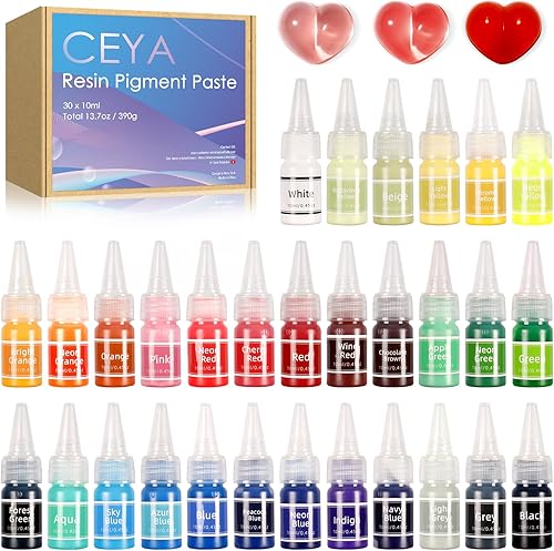 Ceya Pasta de pigmento de resina azul cielo, 3.5 onzas3.53 oz, pigmento de tinte epoxi opaco, colorante concentrado superior para colorante de