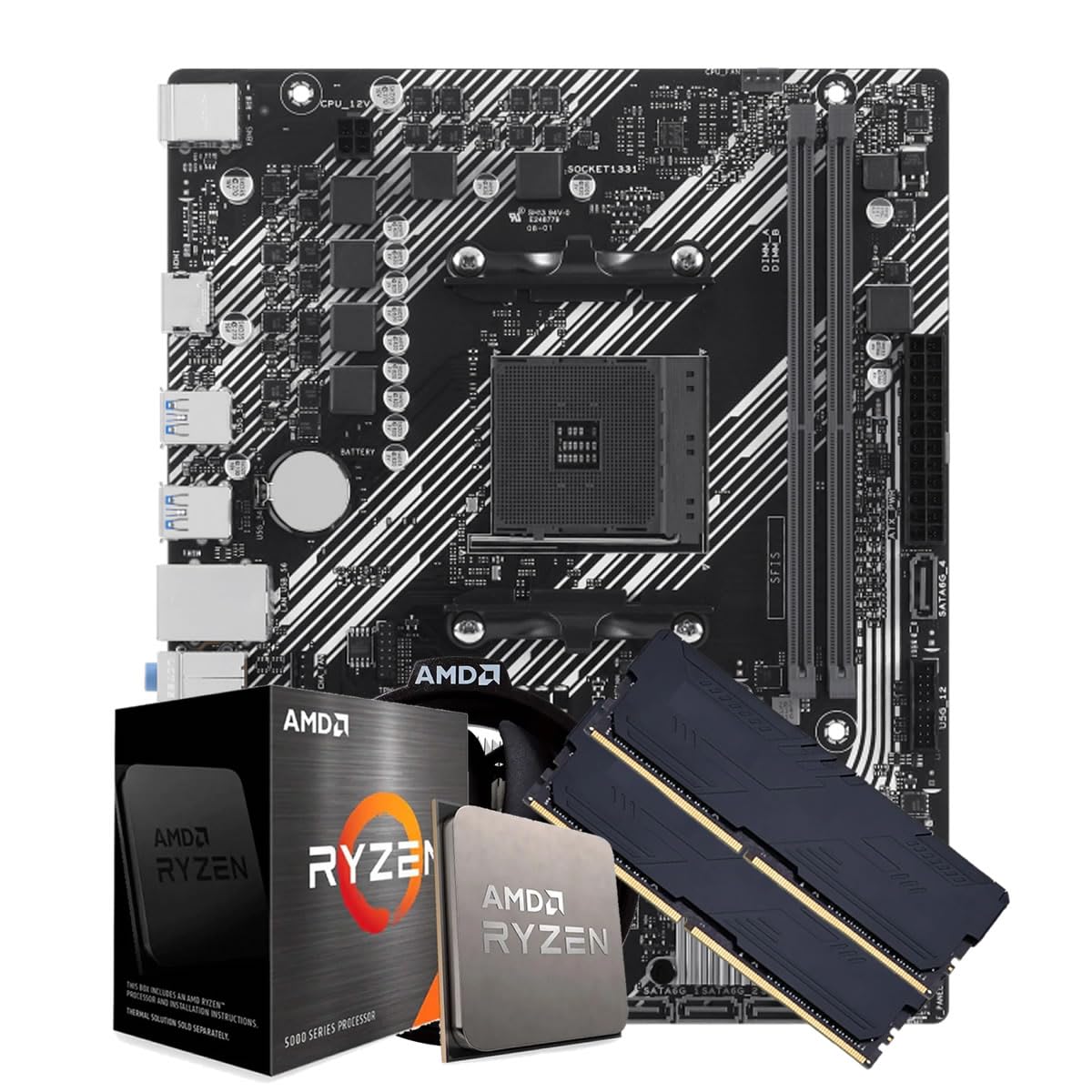 KIT UPGRADE AMD RYZEN 5 5600GT A520M-A PRO MSI - MONTADO E