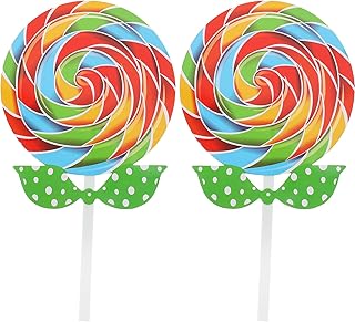 2 Pcs Lollipop Prop Large Lollipop Decoration Giant Fake Candy Huge Loll...